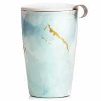 Cana din portelan cu pereti dubli si infuzor din inox Kati Wellbeing Tea Forte