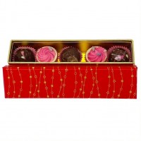 Cutie cu praline din ciocolata belgiana Valentino Astral Light red reglet 60 g