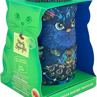 Cutie metalica cu Trufe din ciocolata vegana Monty Bojangles Persian Cat Midnight Prince 135G